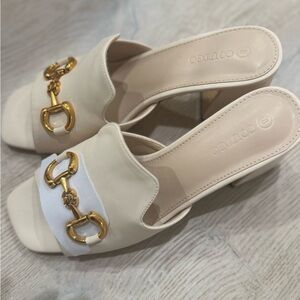 Cream and Gold Women's Shoes